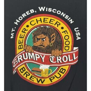 Gildan Grumpy Troll Brew Pub Black T-shirt XL